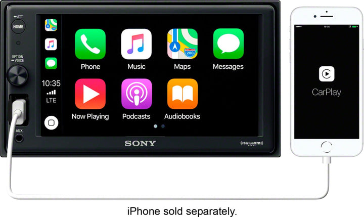 Sony - 6.2" - Apple® CarPlay™ - Built-in Bluetooth - In-Dash Digital Media Receiver - Black_2