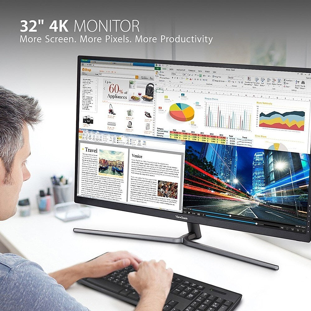 ViewSonic - 31.5 LCD 4K UHD FreeSync Monitor (DisplayPort HDMI) - Black_6
