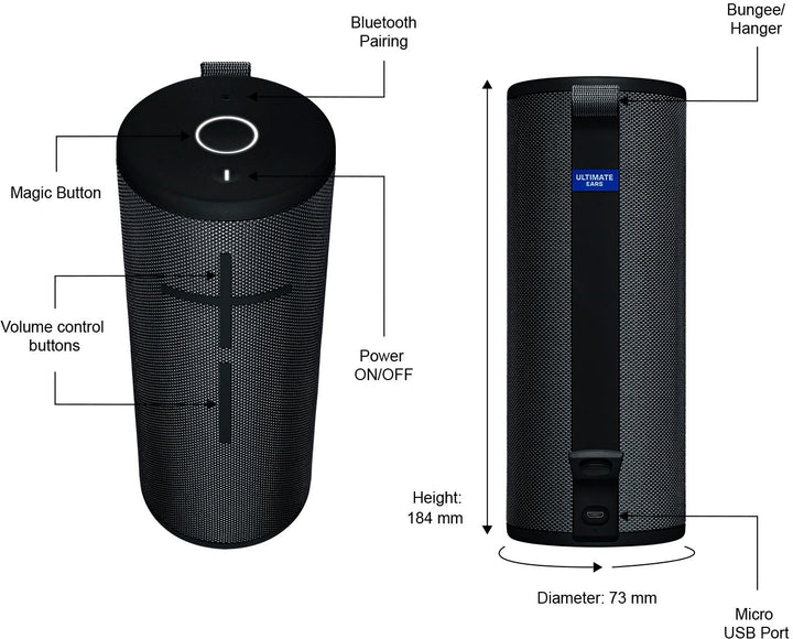 Ultimate Ears - BOOM 3 Portable Wireless Bluetooth Speaker with Waterproof/Dustproof Design - Night Black_12
