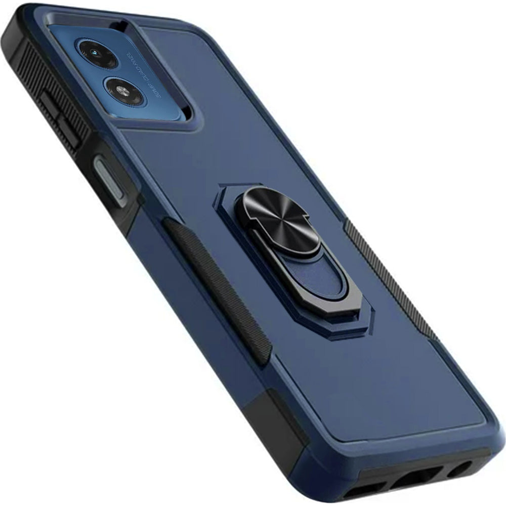 SaharaCase - ArmorPro Kickstand Case for Motorola Moto G Play (2024) - Navy Blue_1
