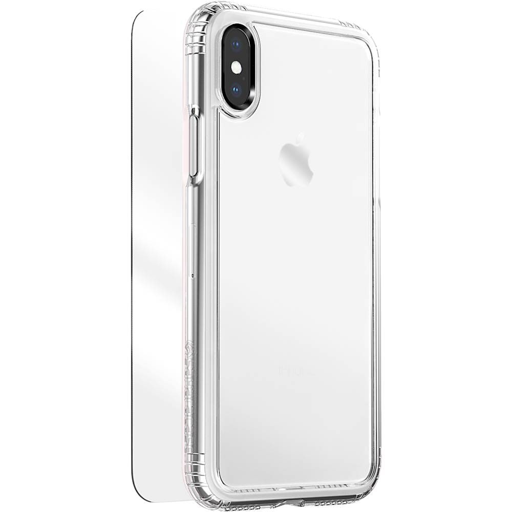 SaharaCase - Crystal Clear Protective Kit Case with Glass Screen Protector for Apple® iPhone® XS Max - Crystal Clear_1