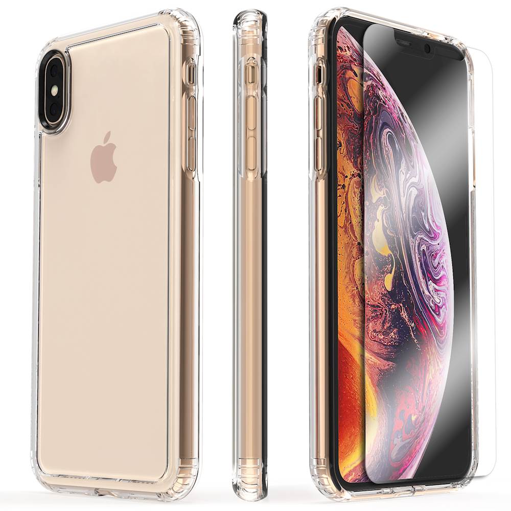 SaharaCase - Crystal Clear Protective Kit Case with Glass Screen Protector for Apple® iPhone® XS Max - Crystal Clear_7