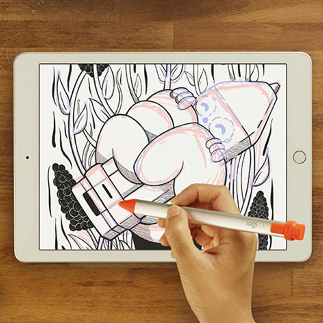 Logitech - Crayon Digital Pencil for All Apple iPads (2018 releases and later) - Orange_1