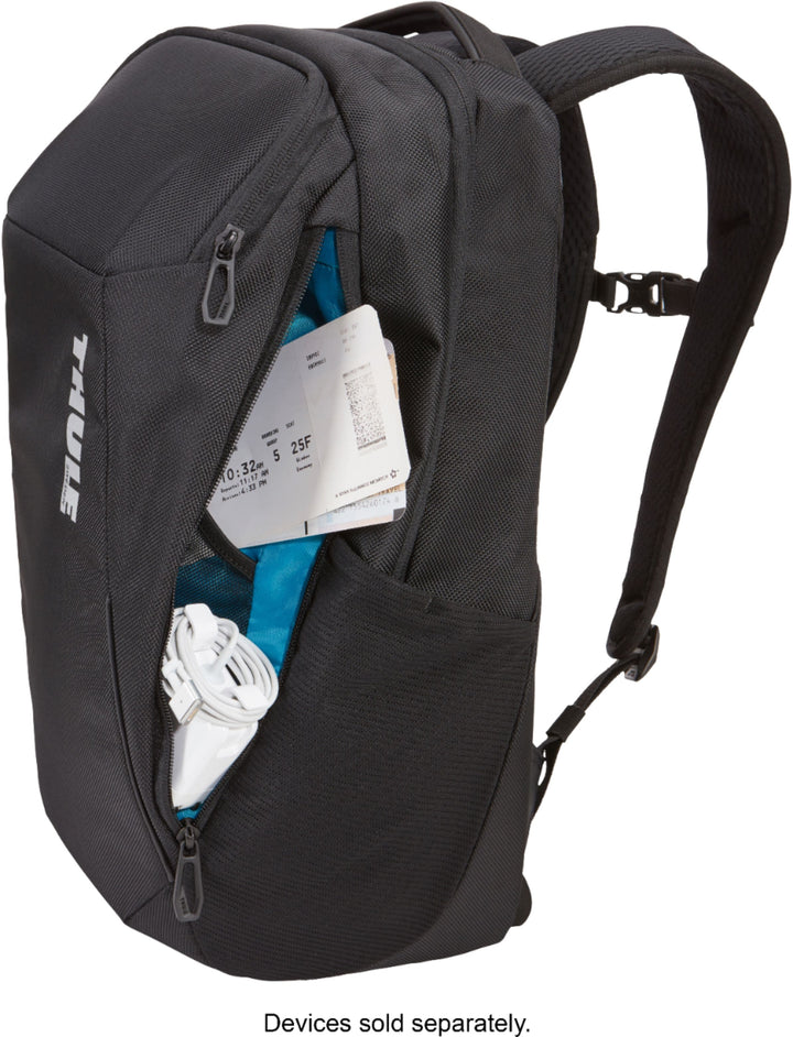 Thule - Accent Backpack 23L Bundle for 15.6" Laptop w/ Subterra PowerShuttle, 10" Tablet Sleeve, SafeZone, & Water Bottle Holder - Black_6