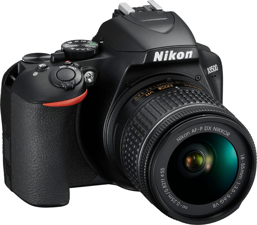 Nikon - D3500 DSLR Video Camera with AF-P DX NIKKOR 18-55mm f/3.5-5.6G VR Lens - Black_1