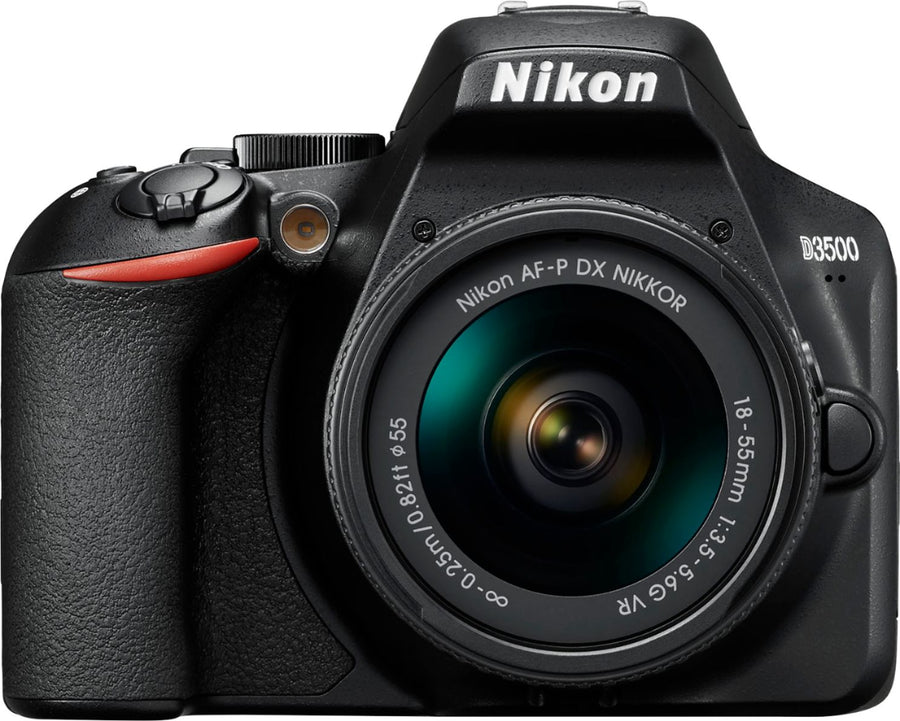 Nikon - D3500 DSLR Video Camera with AF-P DX NIKKOR 18-55mm f/3.5-5.6G VR Lens - Black_0