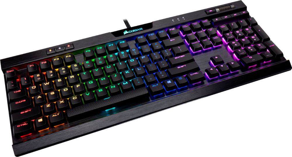CORSAIR - K70 RGB MK.2 LOW PROFILE RAPIDFIRE Full-size Wired Mechanical Cherry MX LOW PROFILE Speed Switch Gaming Keyboard - Black_1