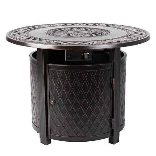 Wagner Round Aluminum LPG Fire Pit Table_0