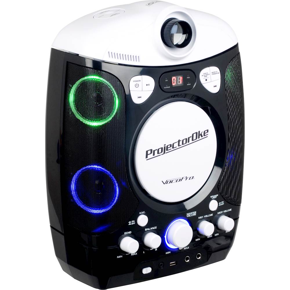 VocoPro - CD+G/Bluetooth Karaoke System - White/Black_1