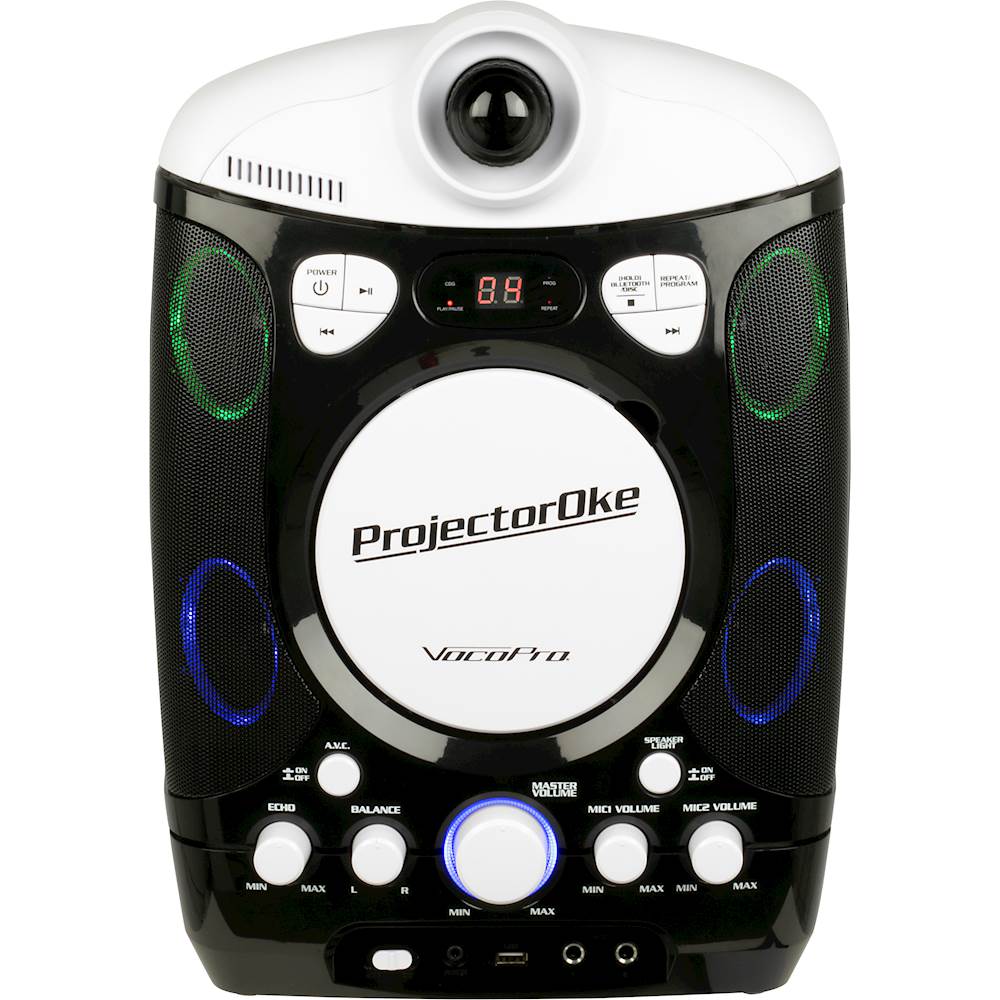 VocoPro - CD+G/Bluetooth Karaoke System - White/Black_0