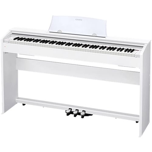 Casio - Full-Size Keyboard with 88 Fully-Size Velocity-Sensitive Keys - White wood_1