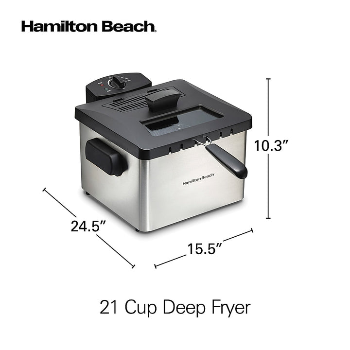 Hamilton Beach - 5.3 qt. Deep Fryer - Silver_4