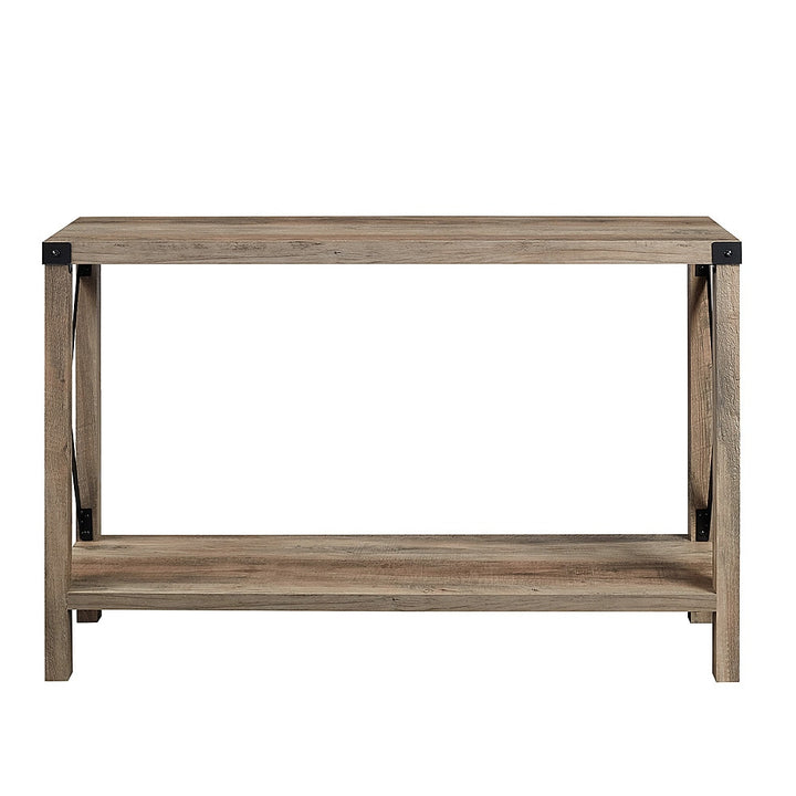 Walker Edison - Farmhouse Rustic Entryway/Accent Table - Gray Wash_6