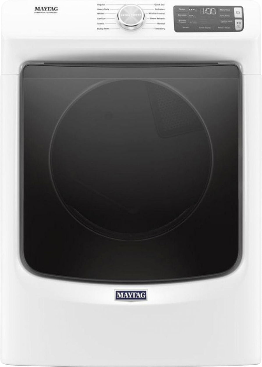Maytag - 7.3 Cu. Ft. Stackable Electric Dryer with Steam and Extra Power Button - White_0