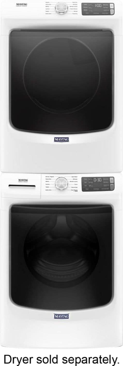 Maytag - 4.8 Cu. Ft. High Efficiency Stackable Front Load Washer with Steam and Extra Power Button - White_8