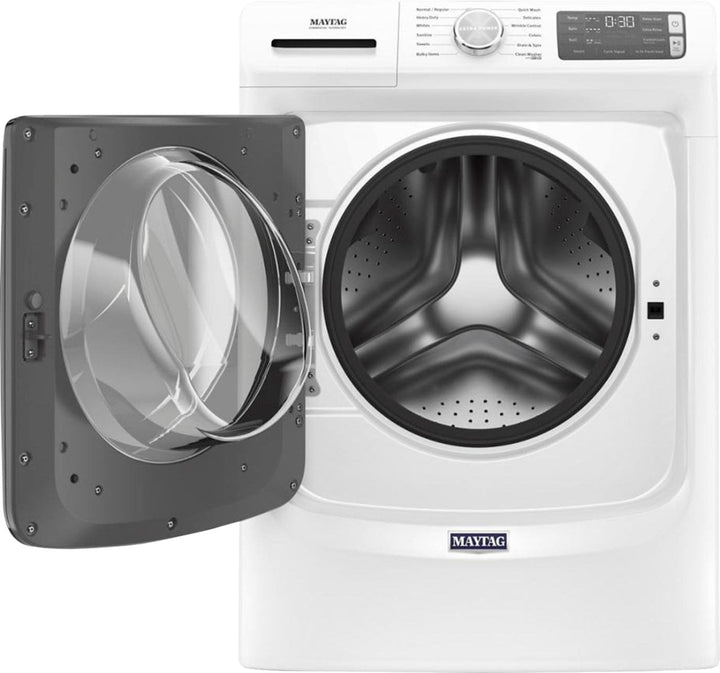 Maytag - 4.8 Cu. Ft. High Efficiency Stackable Front Load Washer with Steam and Extra Power Button - White_14