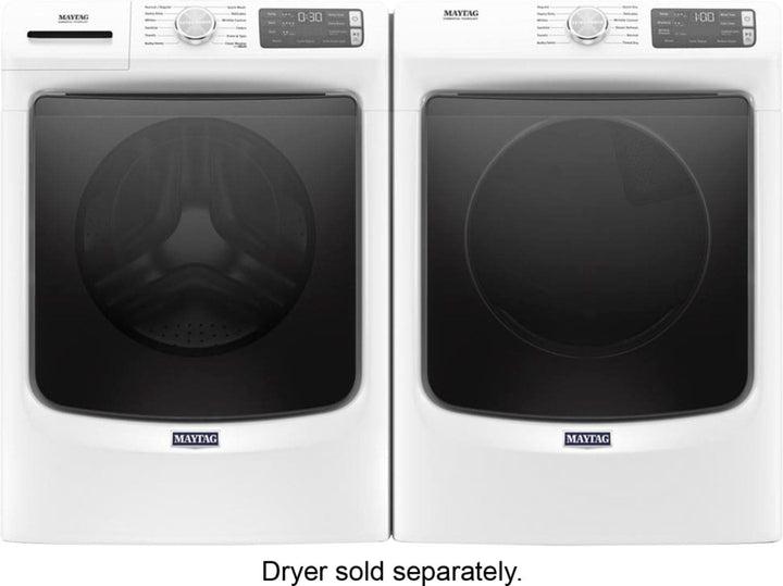 Maytag - 4.8 Cu. Ft. High Efficiency Stackable Front Load Washer with Steam and Extra Power Button - White_13