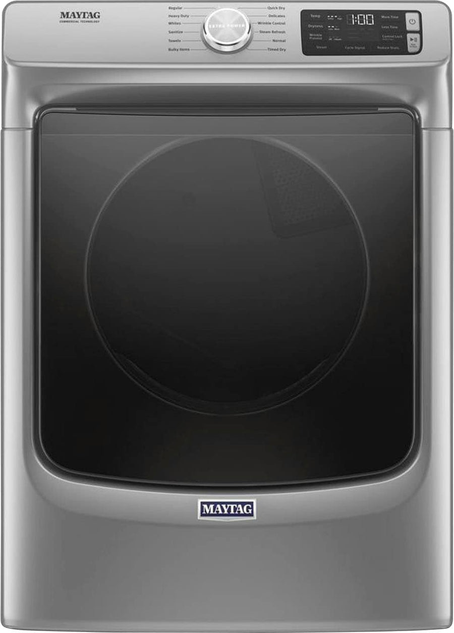 Maytag - 7.3 Cu. Ft. Stackable Electric Dryer with Steam and Extra Power Button - Metallic slate_0
