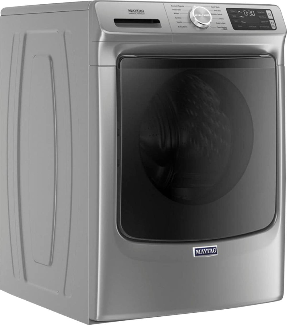 Maytag - 4.8 Cu. Ft. High Efficiency Stackable Front Load Washer with Steam and Extra Power Button - Metallic slate_1