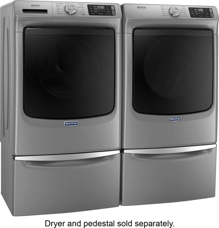 Maytag - 4.8 Cu. Ft. High Efficiency Stackable Front Load Washer with Steam and Extra Power Button - Metallic slate_7