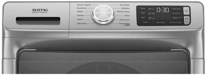 Maytag - 4.8 Cu. Ft. High Efficiency Stackable Front Load Washer with Steam and Extra Power Button - Metallic slate_14