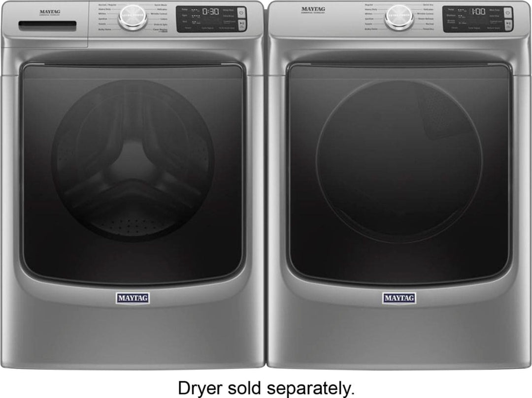 Maytag - 4.8 Cu. Ft. High Efficiency Stackable Front Load Washer with Steam and Extra Power Button - Metallic slate_12