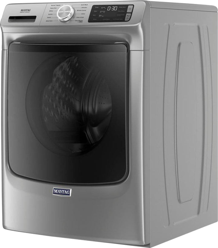 Maytag - 4.8 Cu. Ft. High Efficiency Stackable Front Load Washer with Steam and Extra Power Button - Metallic slate_11