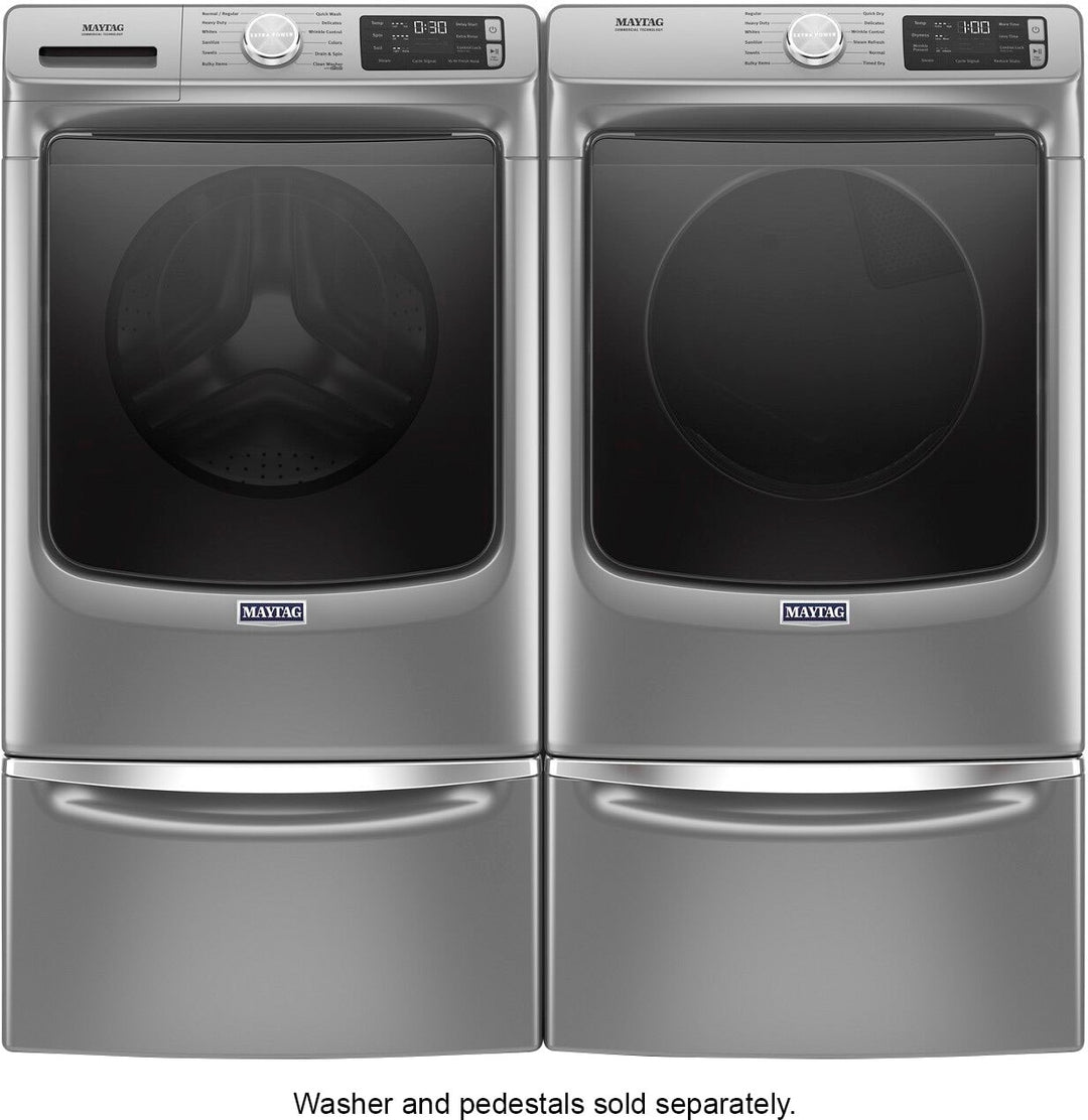 Maytag - 7.3 Cu. Ft. Stackable Gas Dryer with Steam and Extra Power Button - Metallic slate_8