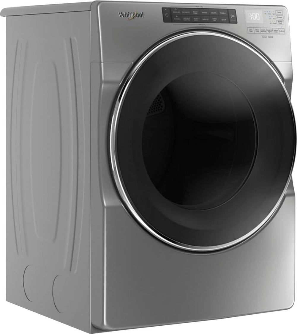 Whirlpool - 7.4 Cu. Ft. Stackable Electric Dryer with Steam and Wrinkle Shield Plus Option - Chrome shadow_1
