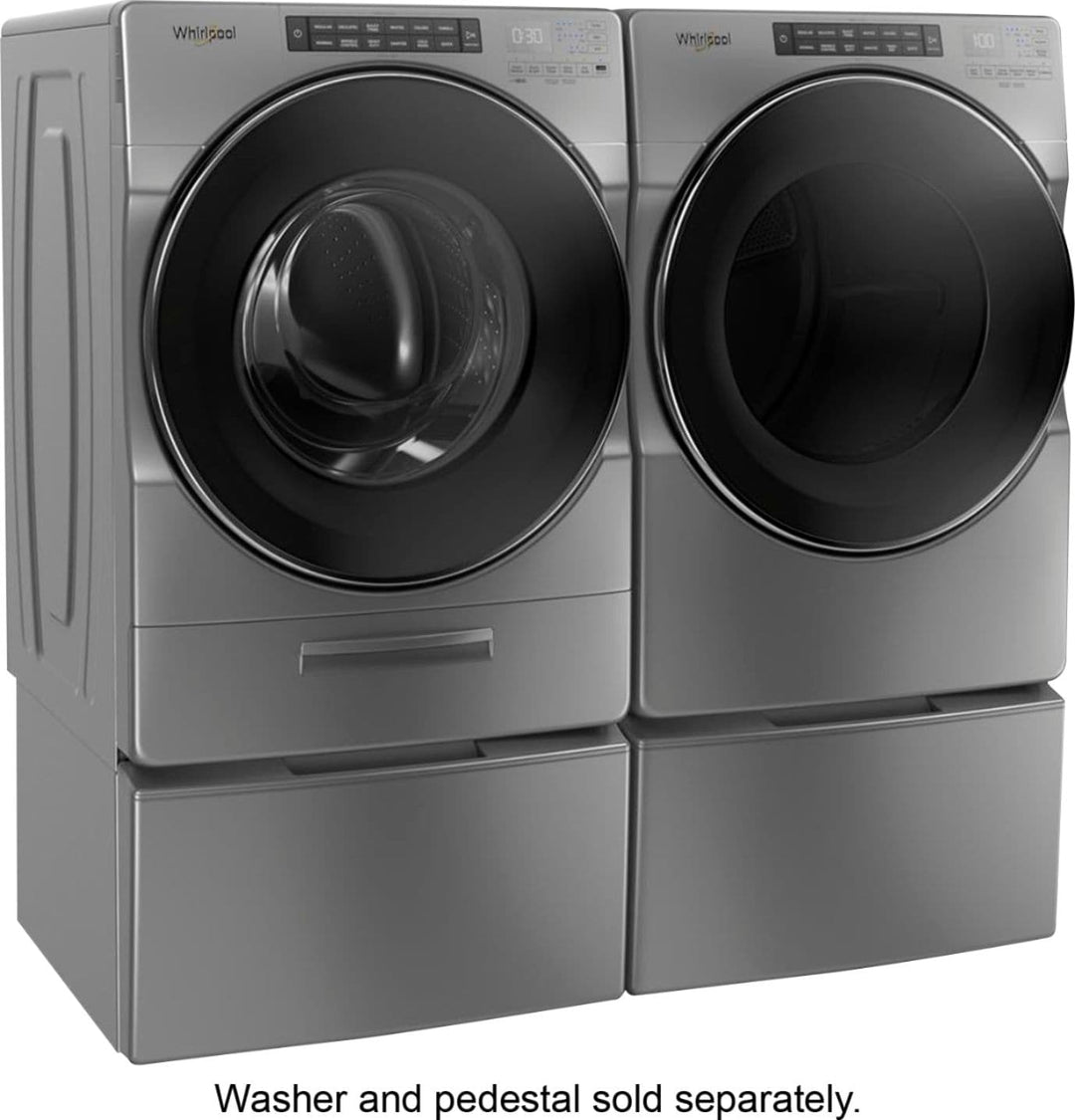 Whirlpool - 7.4 Cu. Ft. Stackable Electric Dryer with Steam and Wrinkle Shield Plus Option - Chrome shadow_6