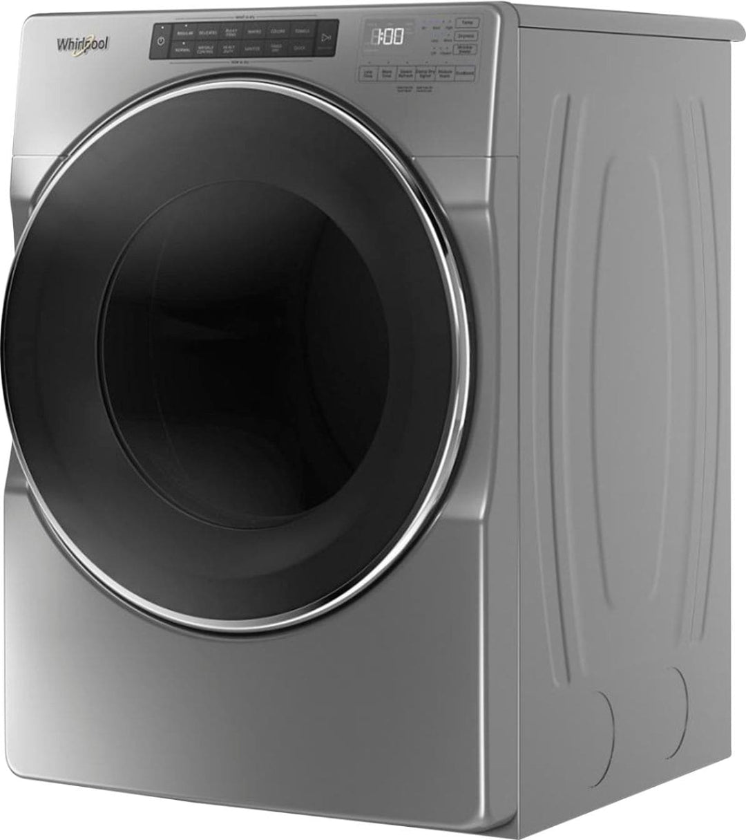 Whirlpool - 7.4 Cu. Ft. Stackable Electric Dryer with Steam and Wrinkle Shield Plus Option - Chrome shadow_9