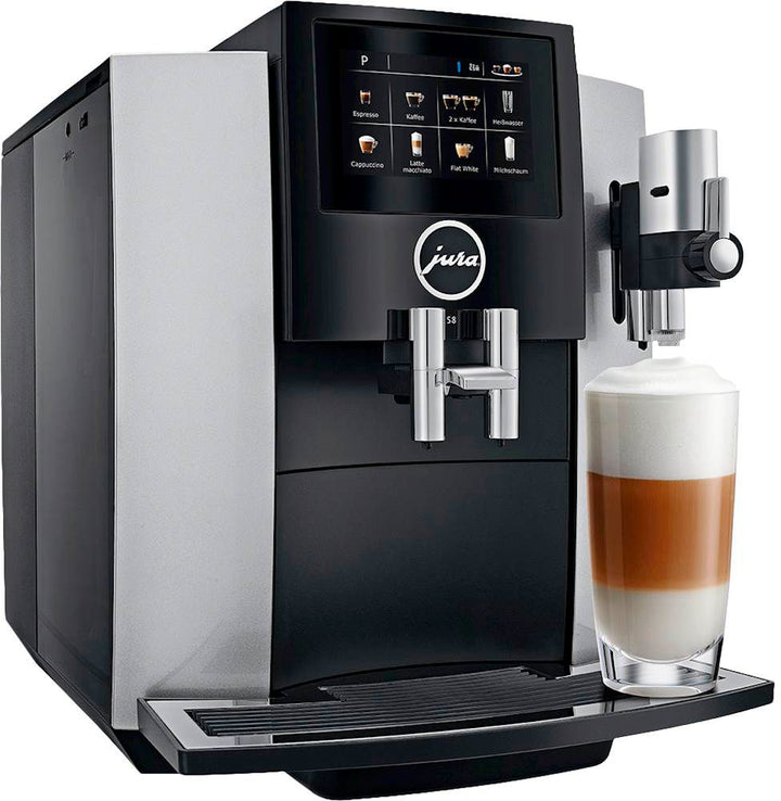 Jura - S8 Espresso Machine with 15 bars of pressure and Milk Frother - Moonlight Silver_5