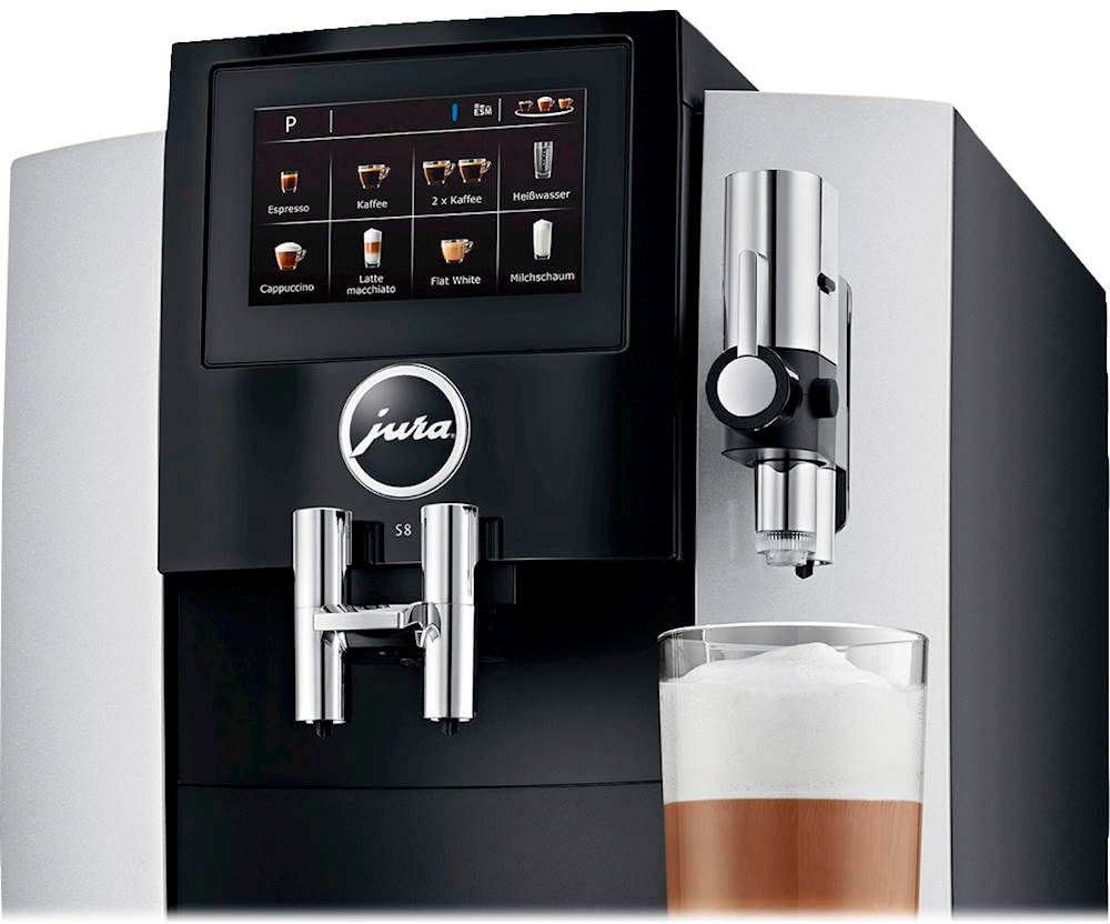 Jura - S8 Espresso Machine with 15 bars of pressure and Milk Frother - Moonlight Silver_12