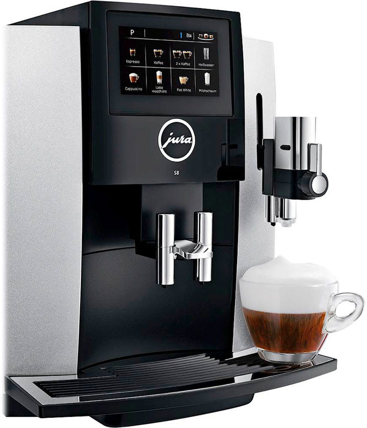 Jura - S8 Espresso Machine with 15 bars of pressure and Milk Frother - Moonlight Silver_11