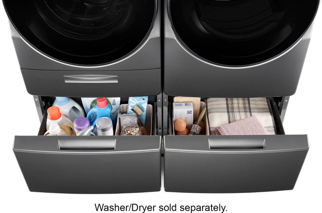 Whirlpool - Washer/Dryer Laundry Pedestal with Storage Drawer - Chrome shadow_4