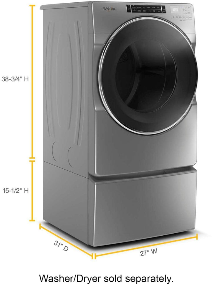 Whirlpool - Washer/Dryer Laundry Pedestal with Storage Drawer - Chrome shadow_5