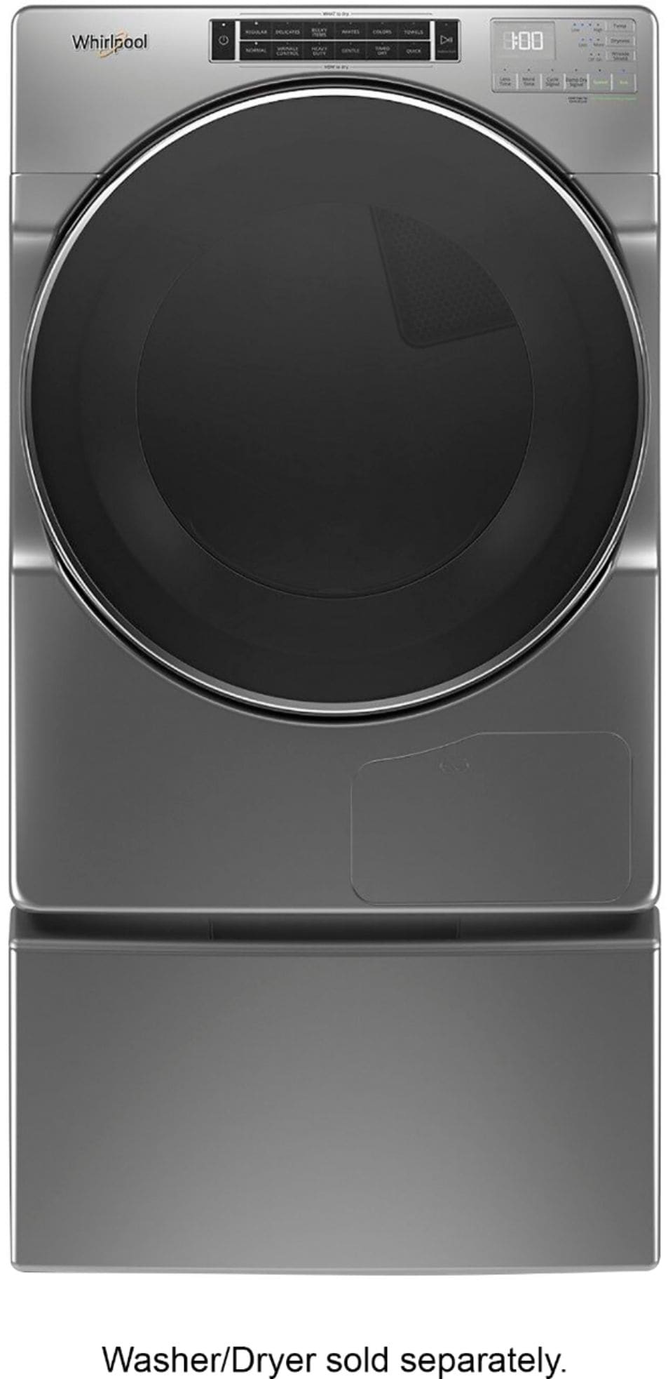 Whirlpool - Washer/Dryer Laundry Pedestal with Storage Drawer - Chrome shadow_3
