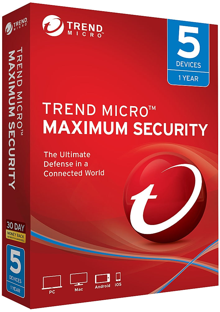 Trend Micro - Maximum Security (5-Devices) (1-Year Subscription) - Android, Apple iOS, Mac OS, Windows [Digital]_2