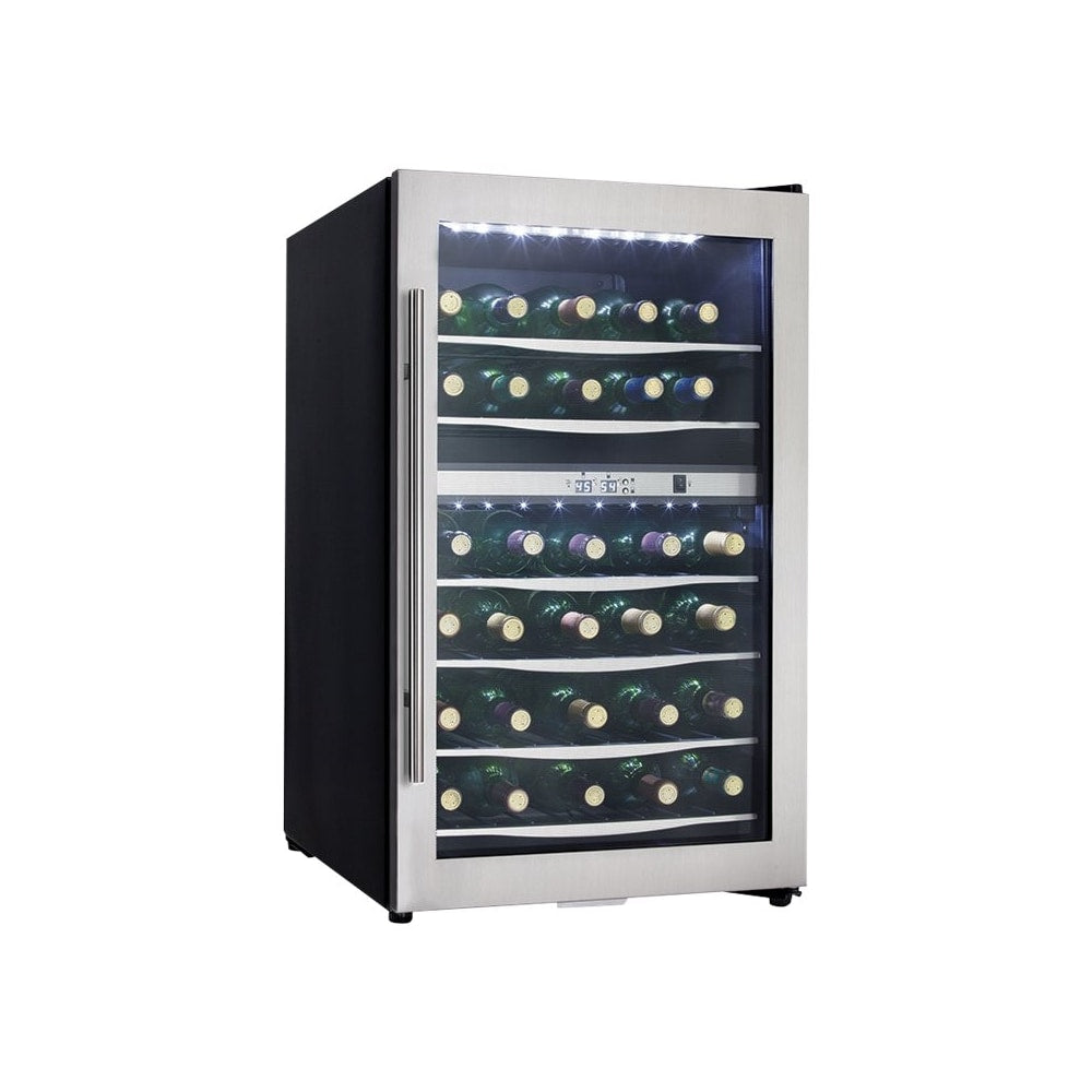 Danby - Designer 38-Bottle Dual Zone Wine Cooler - Stainless steel_1