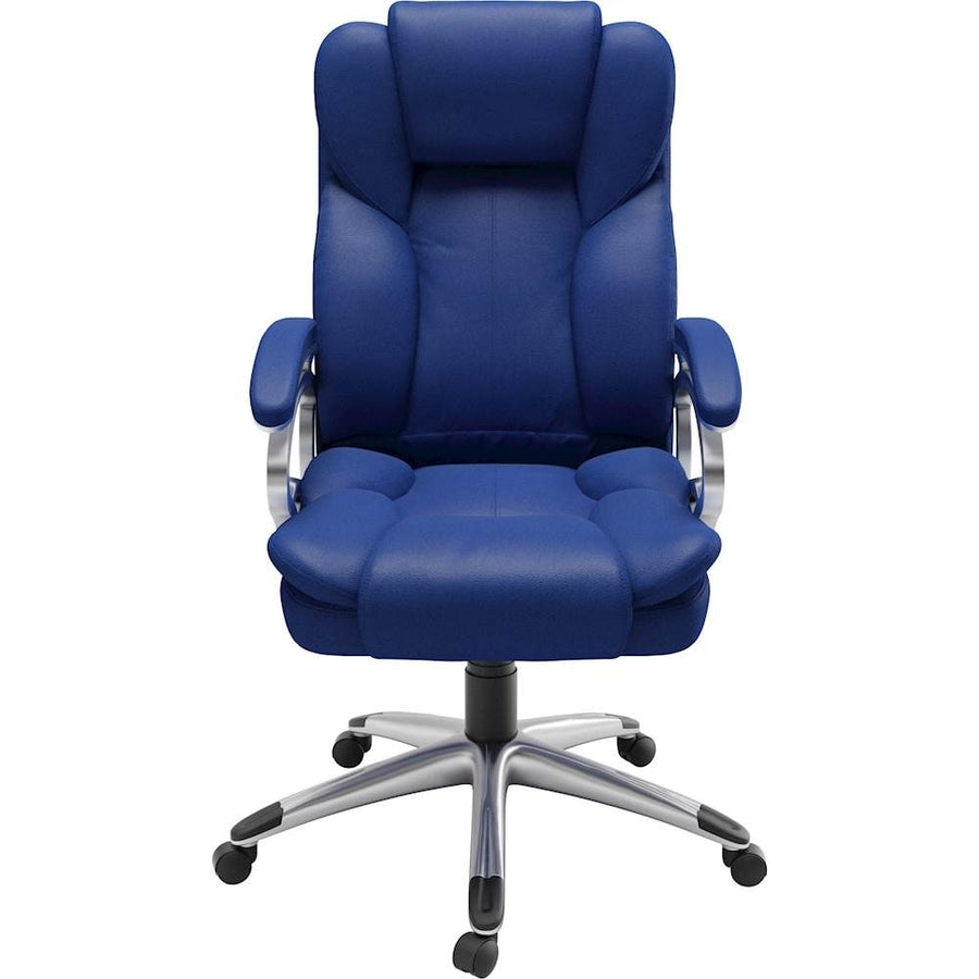 CorLiving - 5-Pointed Star Leatherette Executive Chair - Cobalt Blue_0