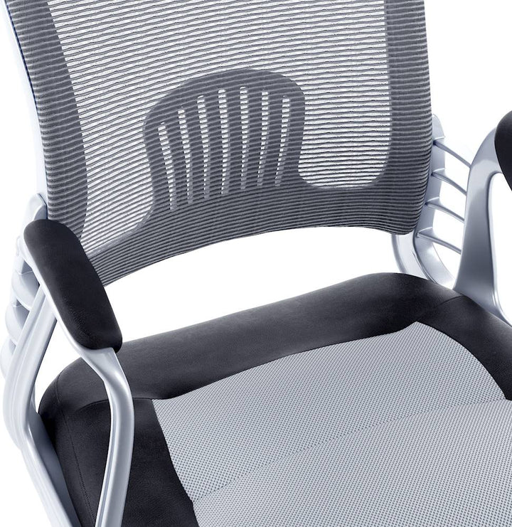 CorLiving - Workspace 5-Pointed Star Leatherette and Mesh Office Chair - Gray/Black_6