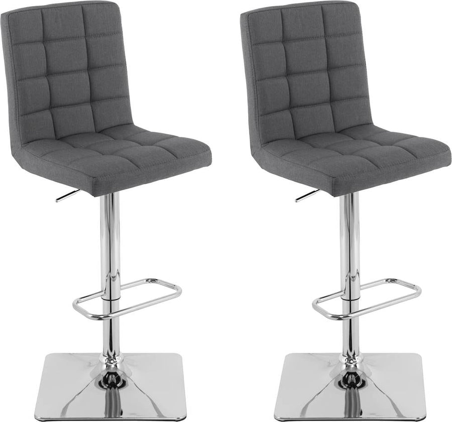 CorLiving - Heavy Duty Fabric Kitchen Chairs (Set of 2) - Dark Gray_0