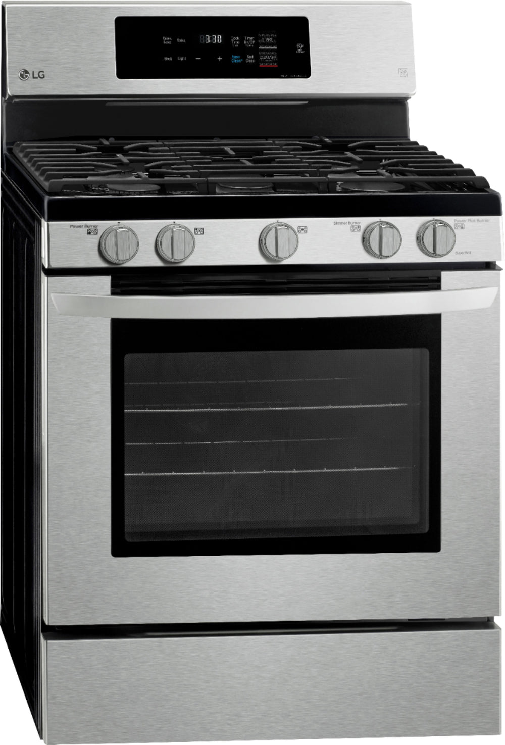 LG - 5.4 Cu. Ft. Self-Cleaning Freestanding Gas Convection Range with EasyClean - Stainless steel_1