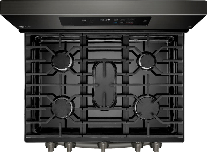 LG - 5.4 Cu. Ft. Self-Cleaning Freestanding Gas Convection Range with EasyClean - Black stainless steel_4
