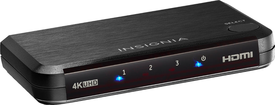 Insignia™ - 3-Port HDMI Switch with 4K and HDR Pass-Through - Black_0