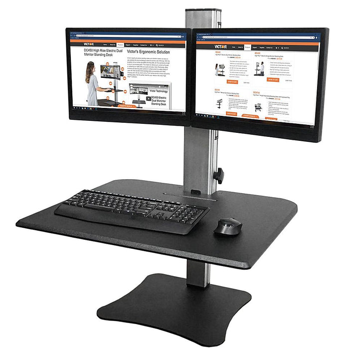 Victor - DC350A Dual Monitor Sit/Stand Desk Converter - Black_14