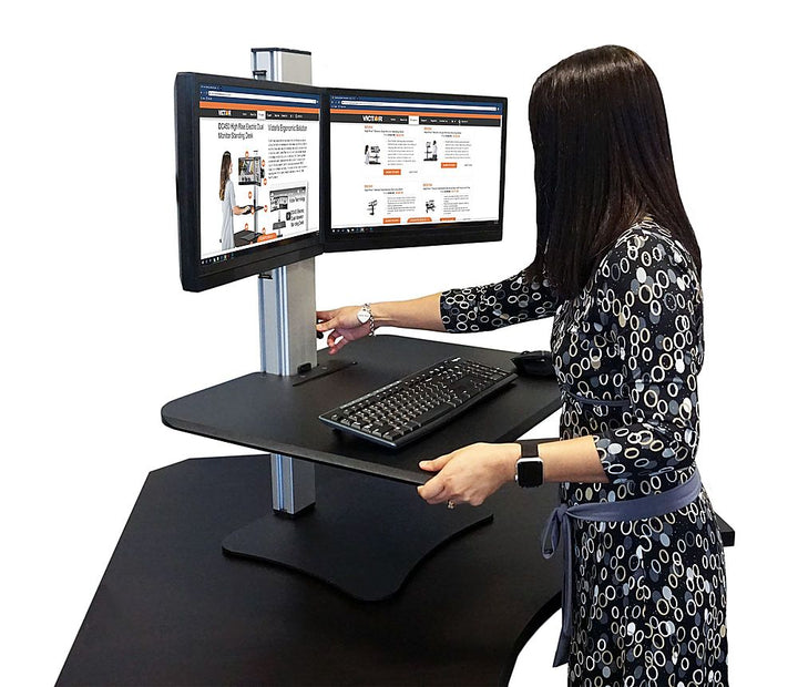 Victor - DC350A Dual Monitor Sit/Stand Desk Converter - Black_12