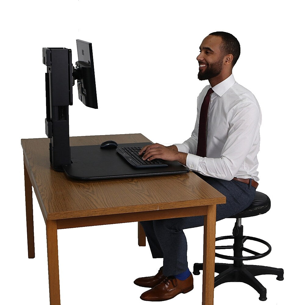 Victor - High Rise Sit-Stand Desk Converter - Black_1