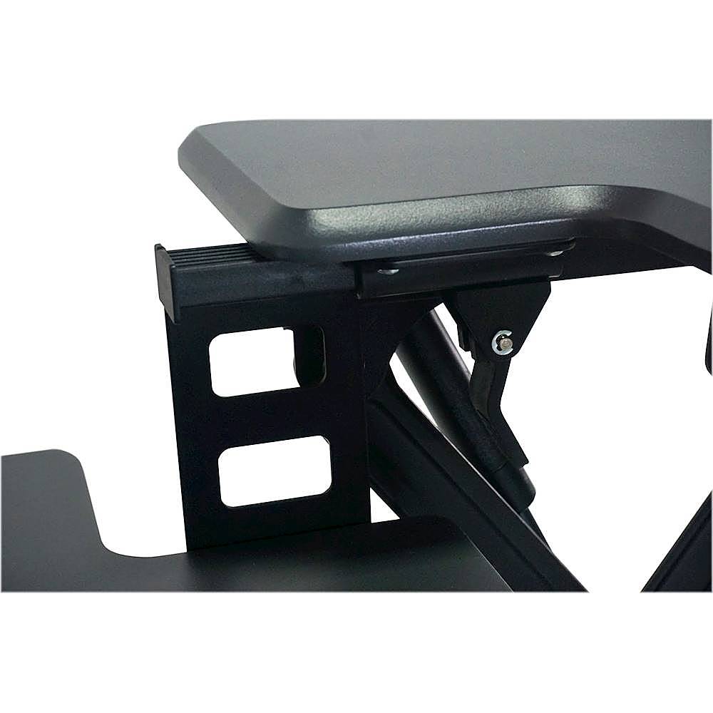 Victor - Adjustable Standing Desk with Keyboard Tray - Charcoal Gray And Black_7