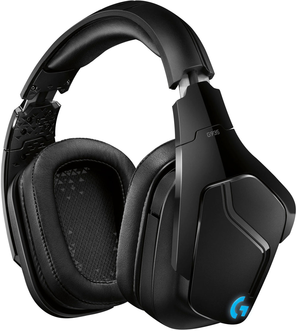 Logitech - G935 Wireless 7.1 Surround Sound Over-the-Ear Gaming Headset for PC with LIGHTSYNC RGB Lighting - Black/Blue_1